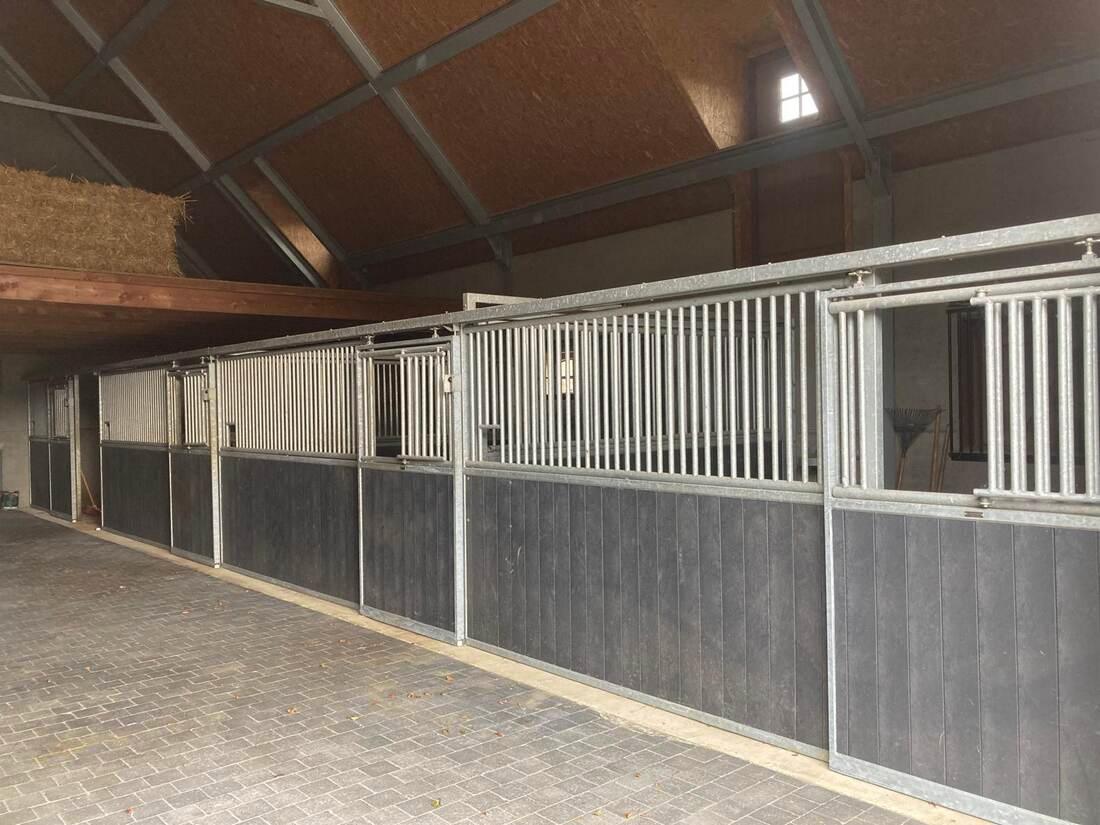Binnenzicht van de stallen op De Spikerhoeve
